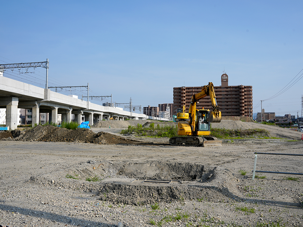 インタビューイメージ アリーナ候補地となっているJR松山駅車両基地跡地